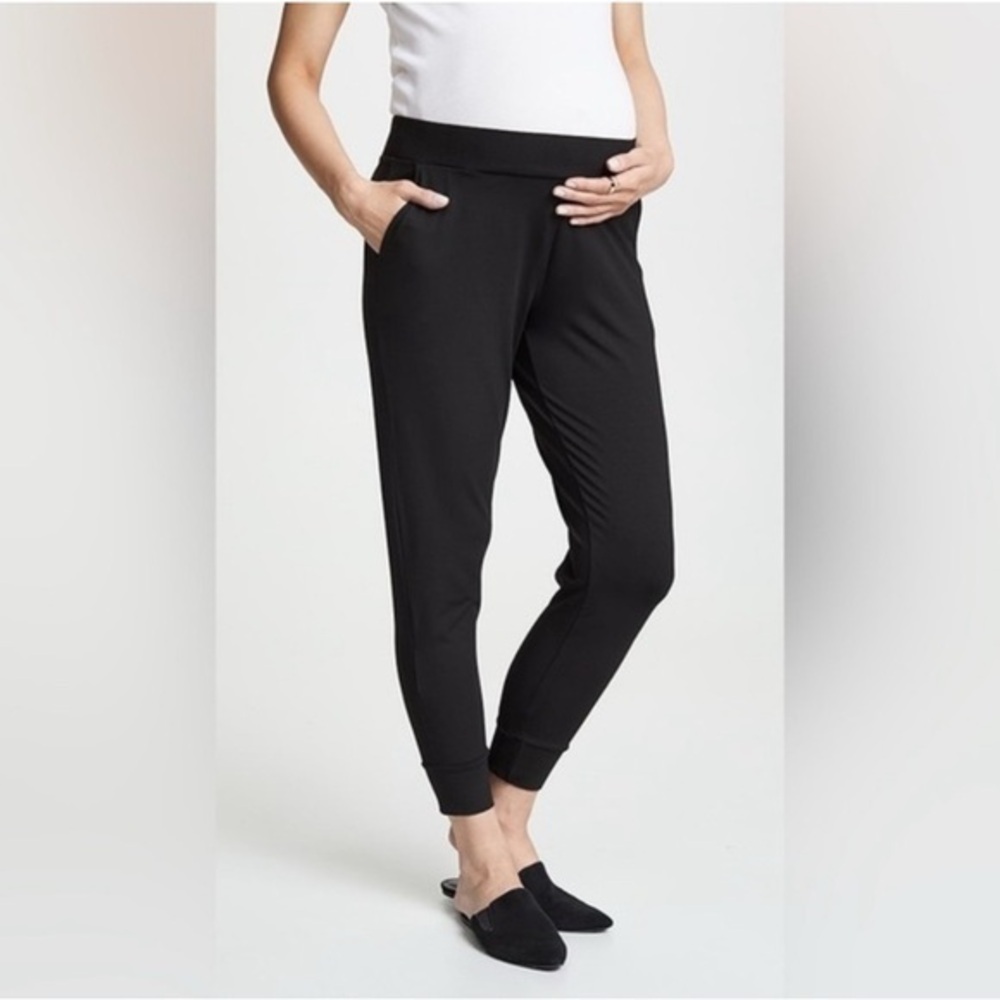 Hatch maternity easy pants black joggers 3 large